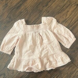 Cloud Island Blush Ruffle Top